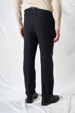 MINIERA hemp cotton wool HERRINGBONE navy 4210