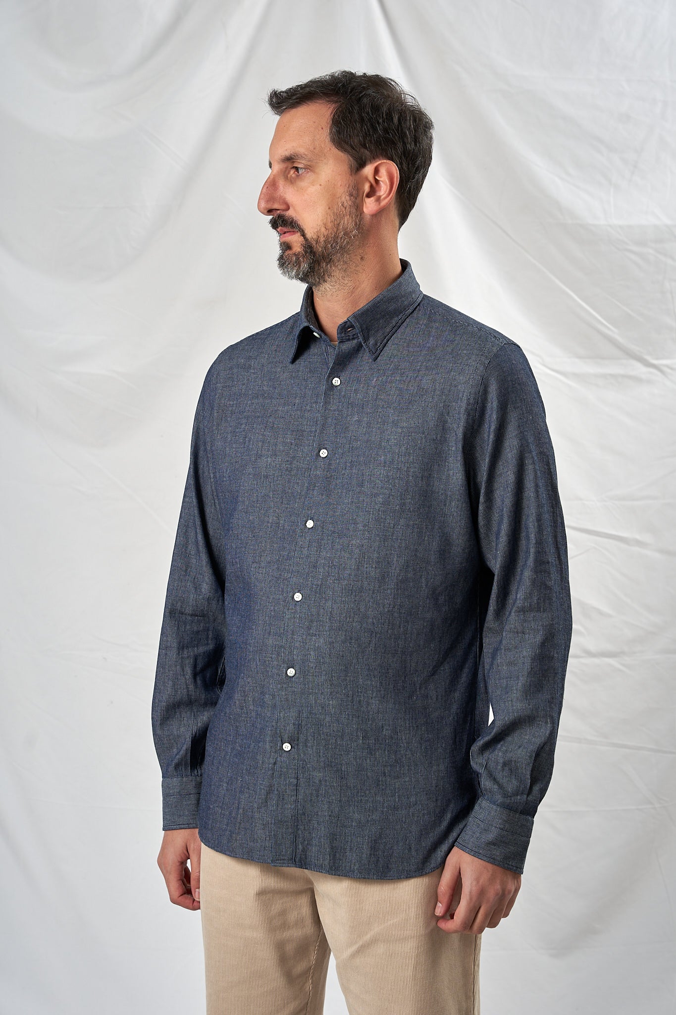 MATTE cotton indigo twill 4201