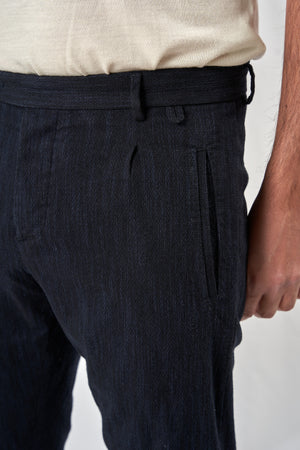PAUL cotton wool dobby NAVY 4215