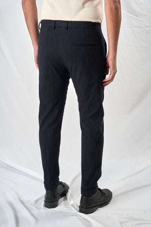 PAUL cotton wool dobby NAVY 4215