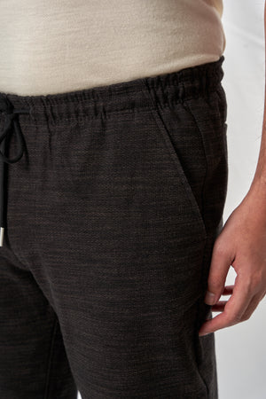 COULISSE cotton wool dobby brown 4214
