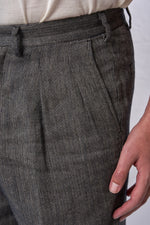 MINIERA hemp cotton wool HERRINGBONE GRAY 4212