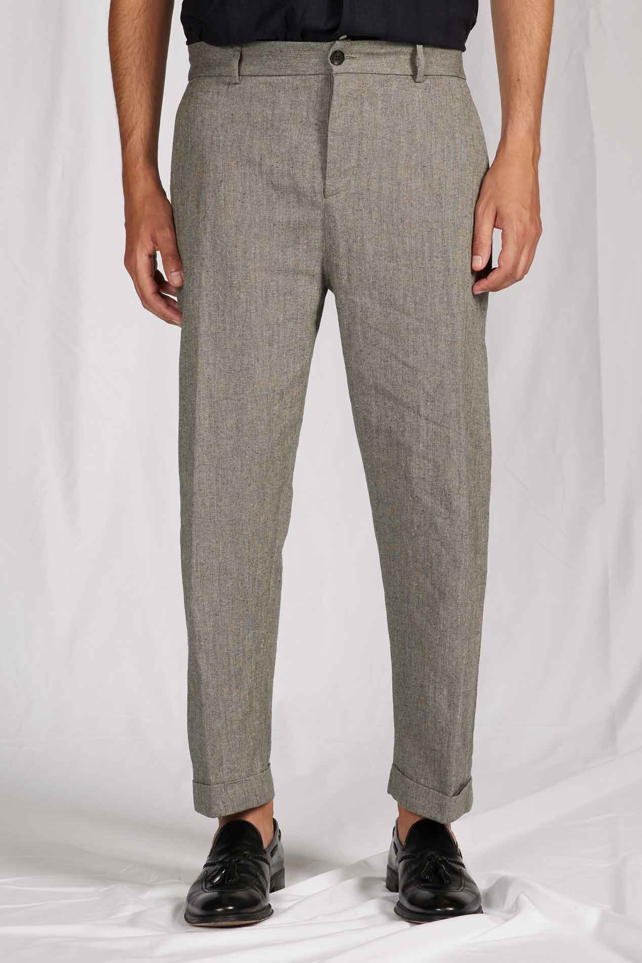 ALVISE cotone canapa grigio 4135