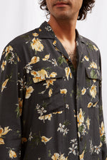 AMEDEO rayon dark flower 3129