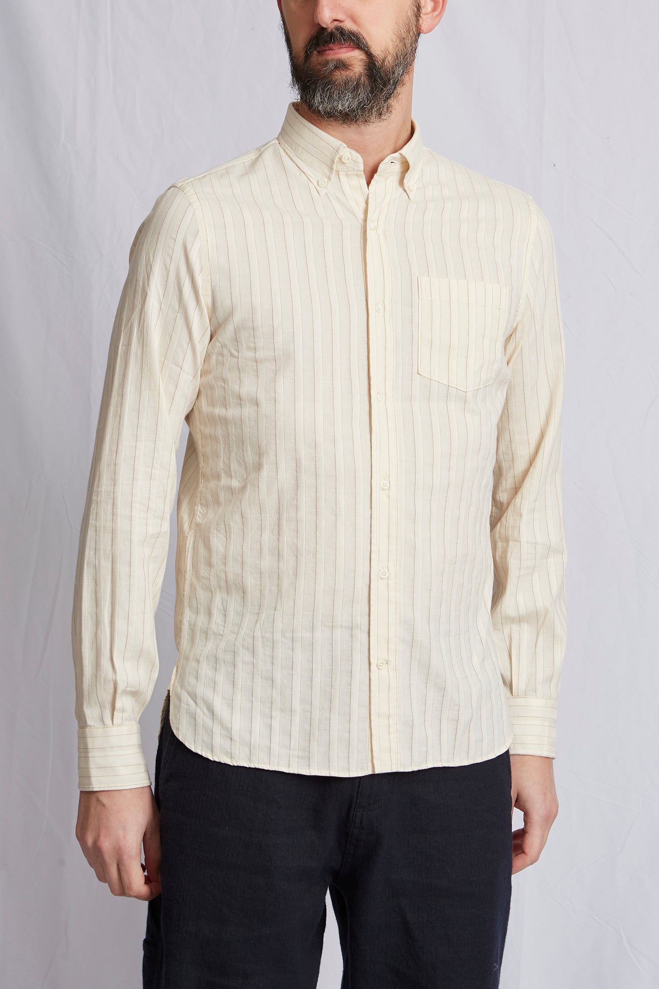 BD dobby stripe beige 3222