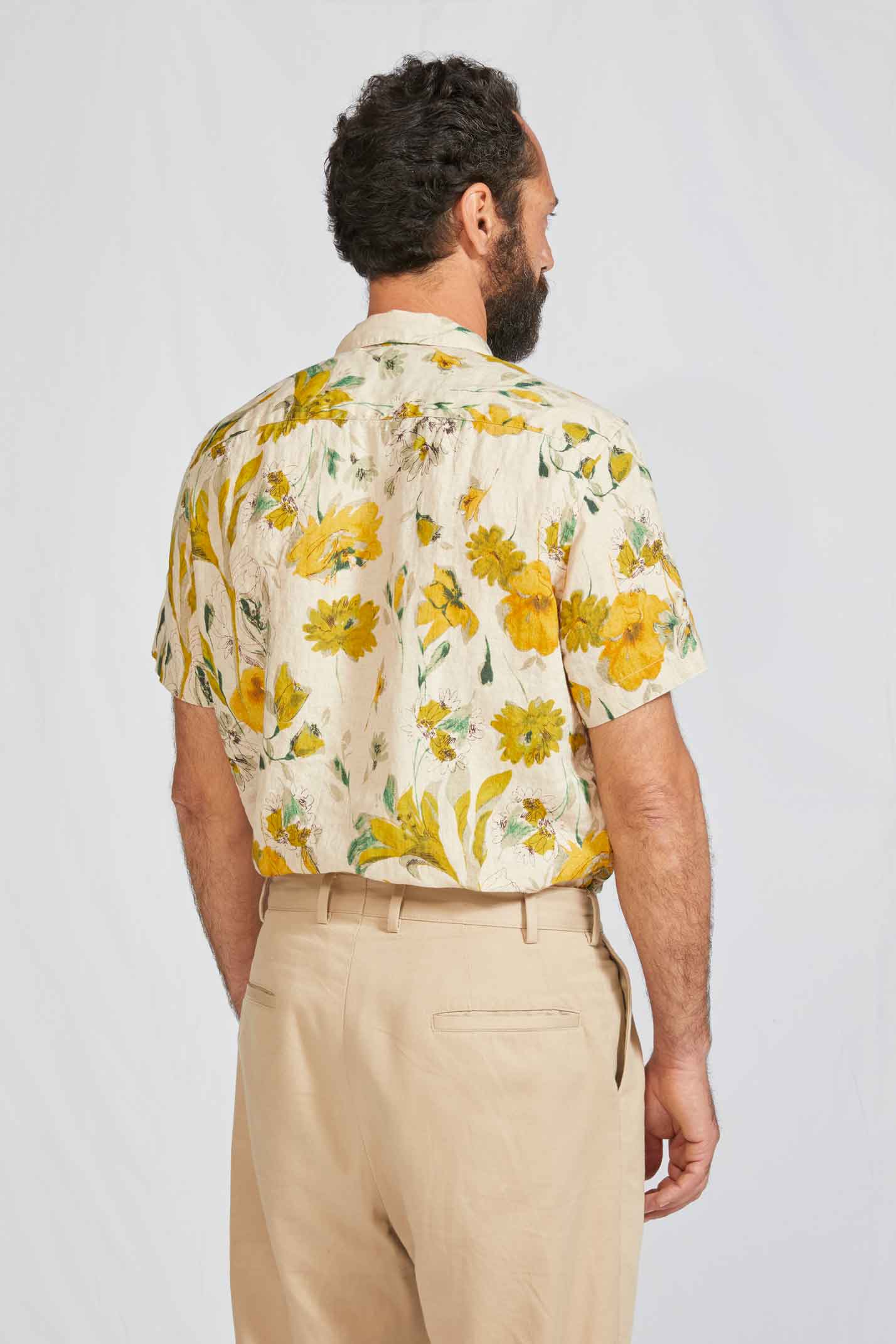 CAMP COLLAR hundred linen print 3147