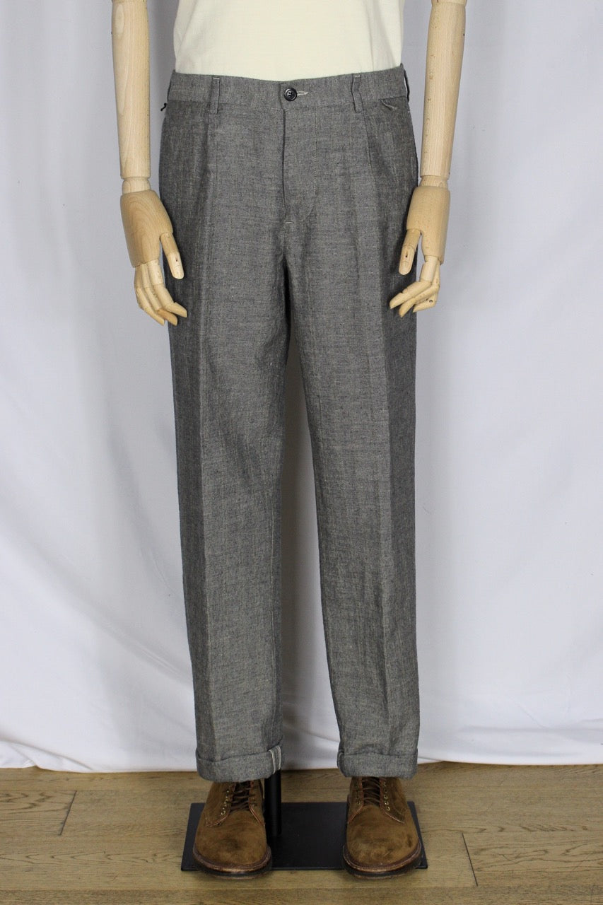 MINIERA hemp cotton stripe gray 3220