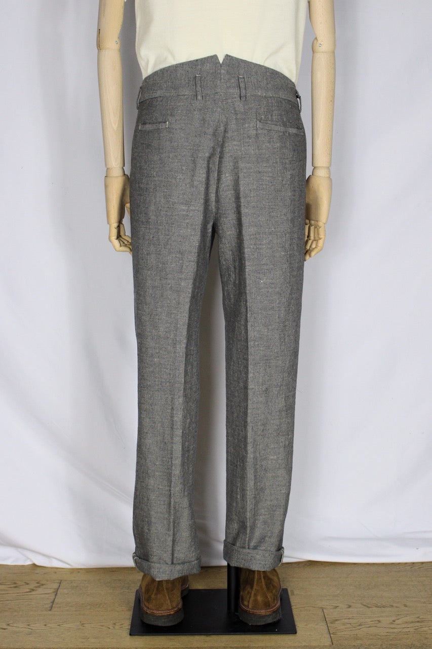 MINIERA hemp cotton stripe gray 3220