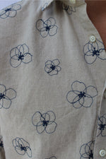 Fiore ricamato in lino LIBERTY cotone 4118