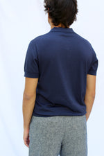 POLO maglia seta BLU
