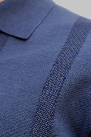 POLO maglia seta BLU