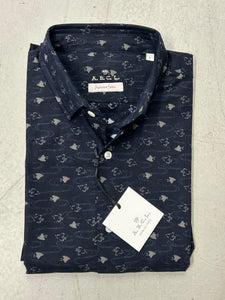 LIBERTY blue corrosion bird print indigo 3226