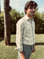 Fiore ricamato in lino LIBERTY cotone 4118