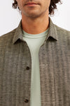 KIMI hemp cotton herringbone green 3137