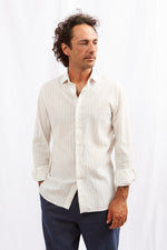Liberty ORGANIC voile dobby stripe white 3110