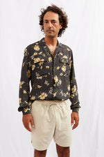 AMEDEO rayon dark flower 3129