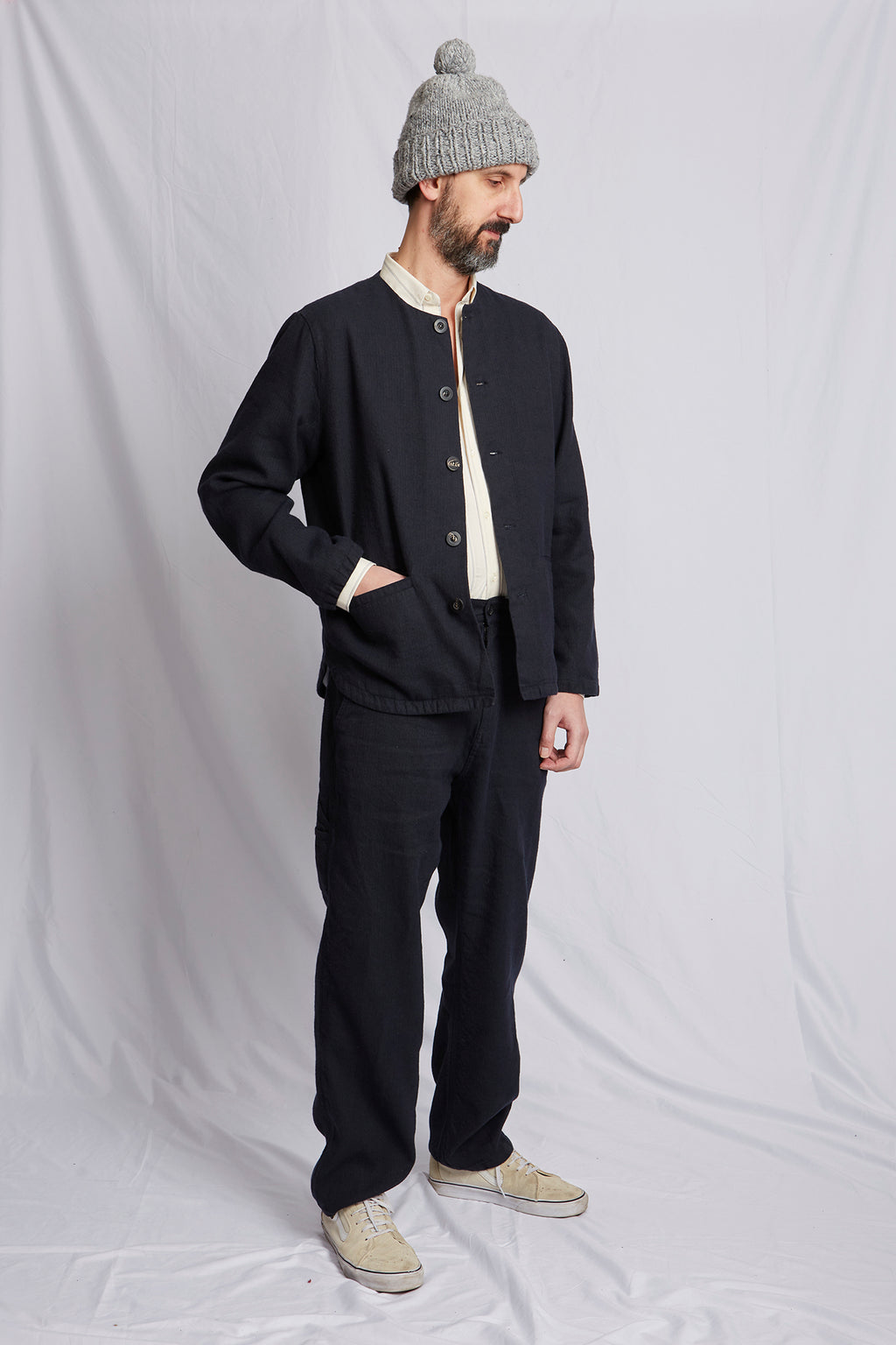 CHIARO lana di canapa blu navy 3212