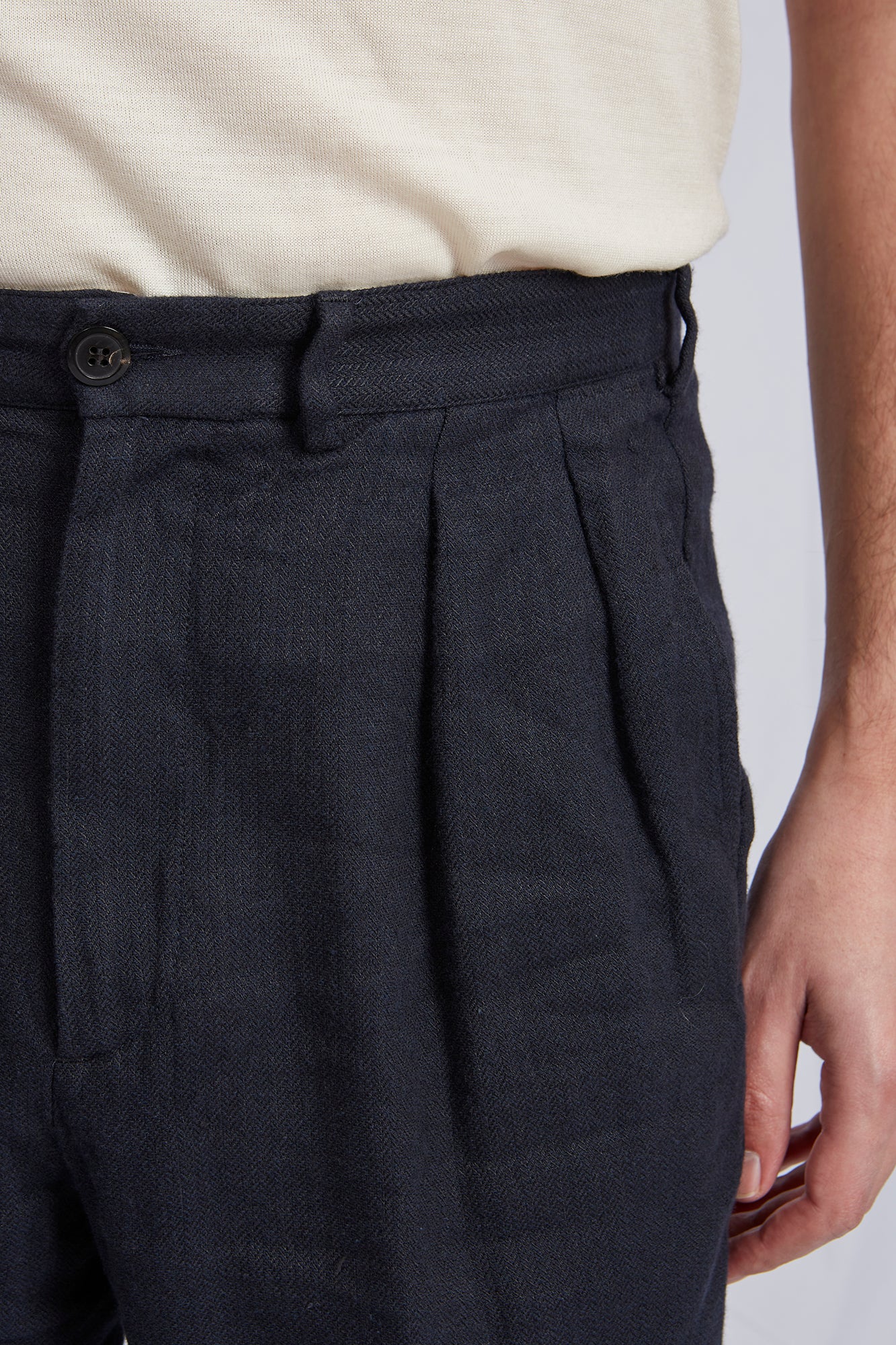 LUCIO hemp wool navy 3212