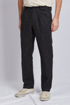 MINIERA canapa cotone rigato nero 3218