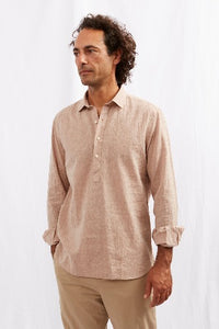 POP OVER chambray linen blended dusty pink 4106