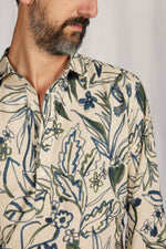 camicia pop over con fiore ricamato 0146