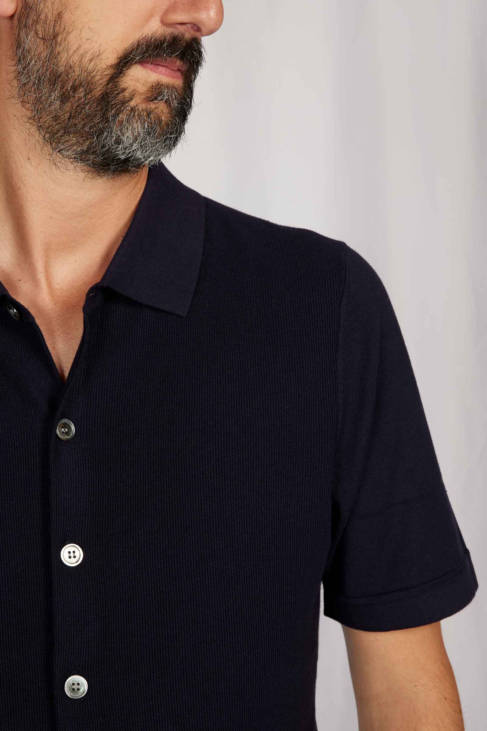 CAMICIA in maglia BLU MARINO
