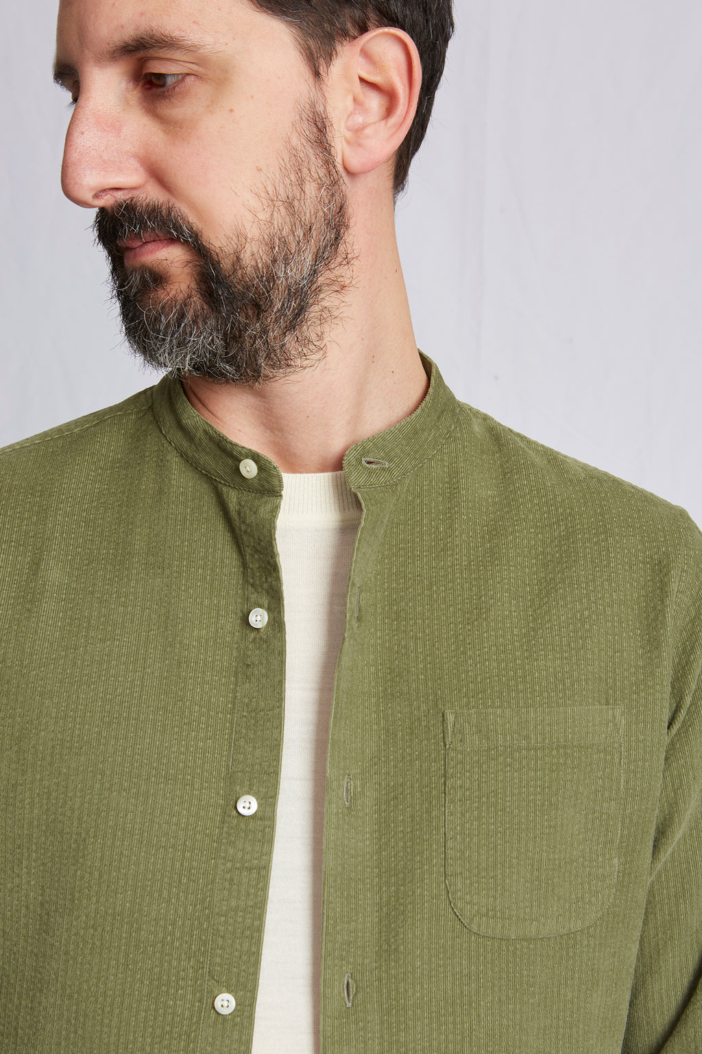 STANDO seersucker corduroy green 3207