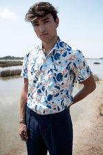 CAMP COLLAR flower print 1140