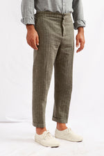 ALVISE canapa cotone spinato verde 3137
