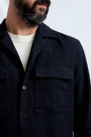 AMEDEO canapa lana cotone navy 2233