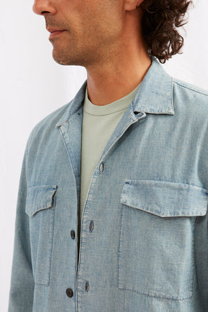 GIACCA CAMP lavaggio vintage in chambray 1217