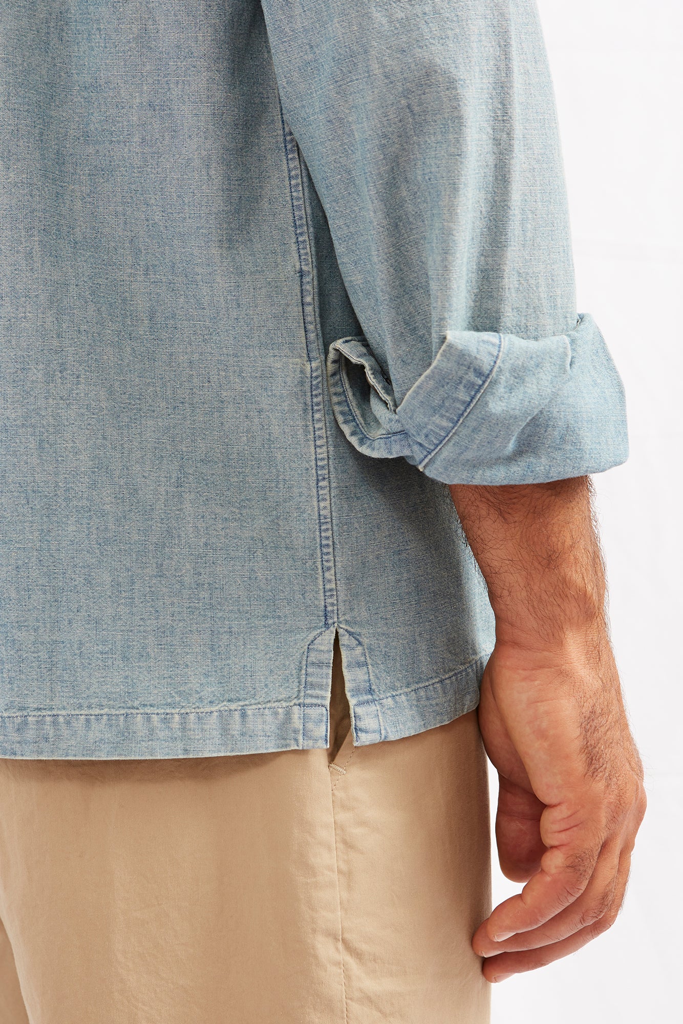 GIACCA CAMP lavaggio vintage in chambray 1217