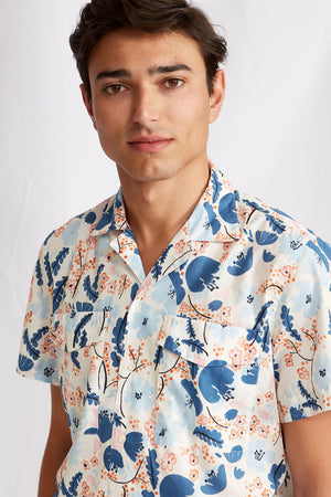 CAMP COLLAR flower print 1140