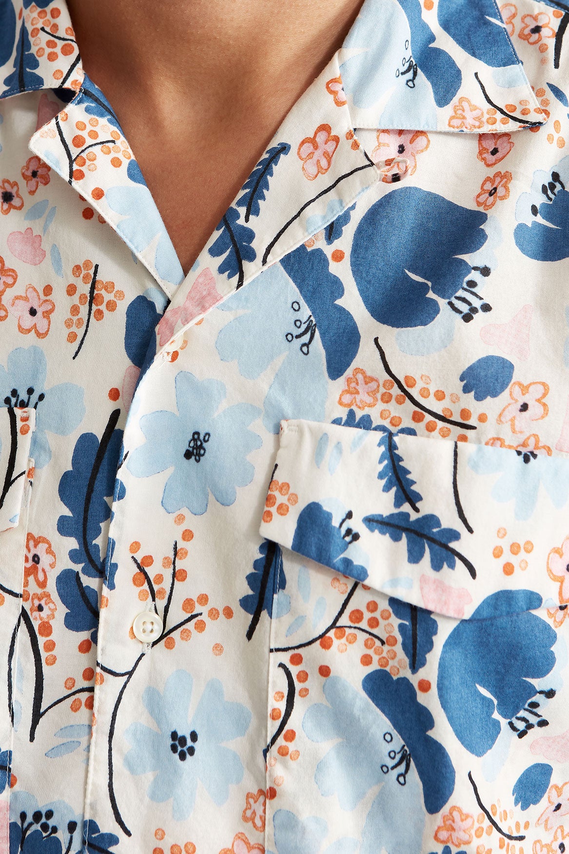 CAMP COLLAR flower print 1140