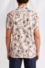 camp collar cotton rayon limited print 1141