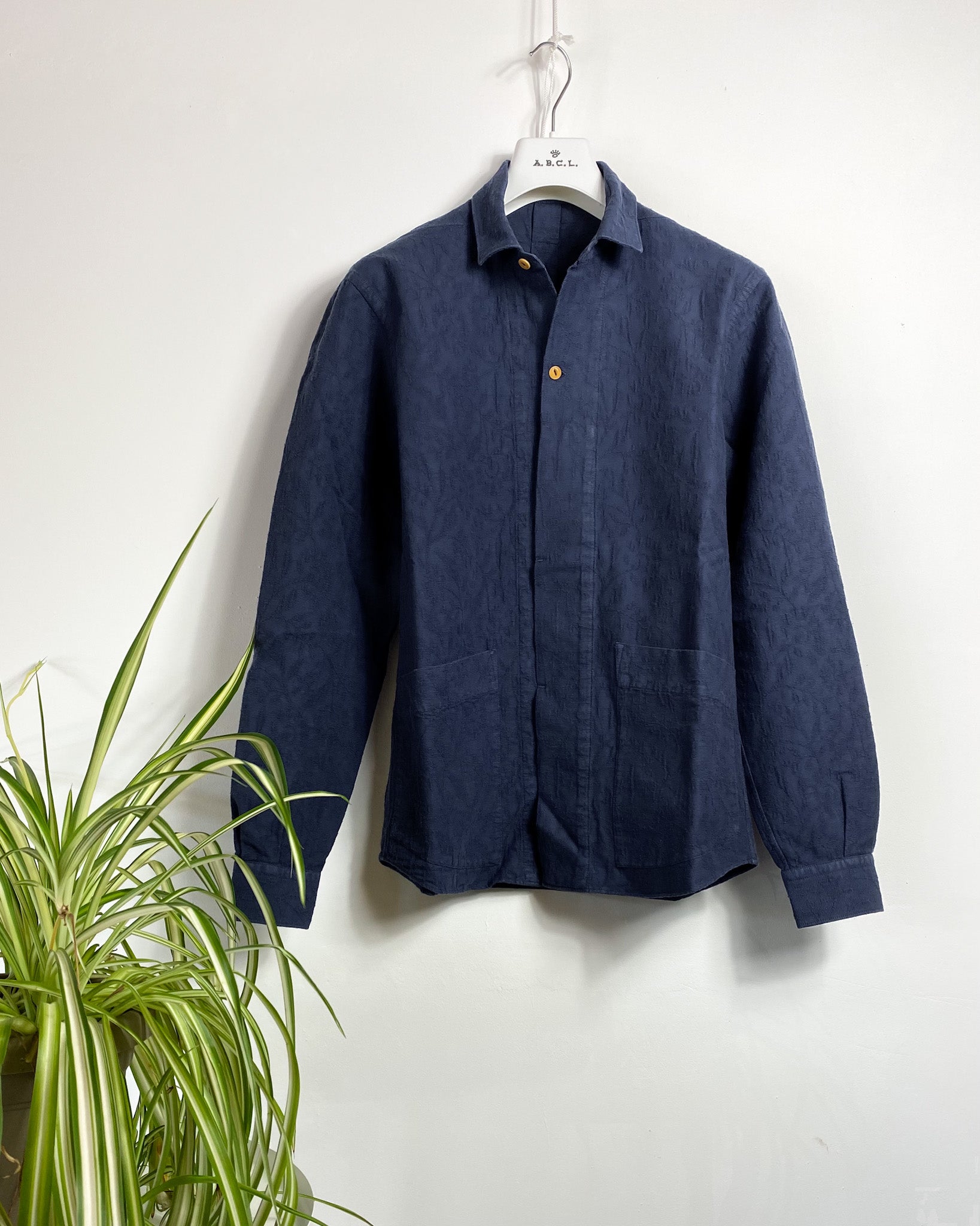KIMI slowjacket DYED JACQUARD FLOWER evening blue 1138