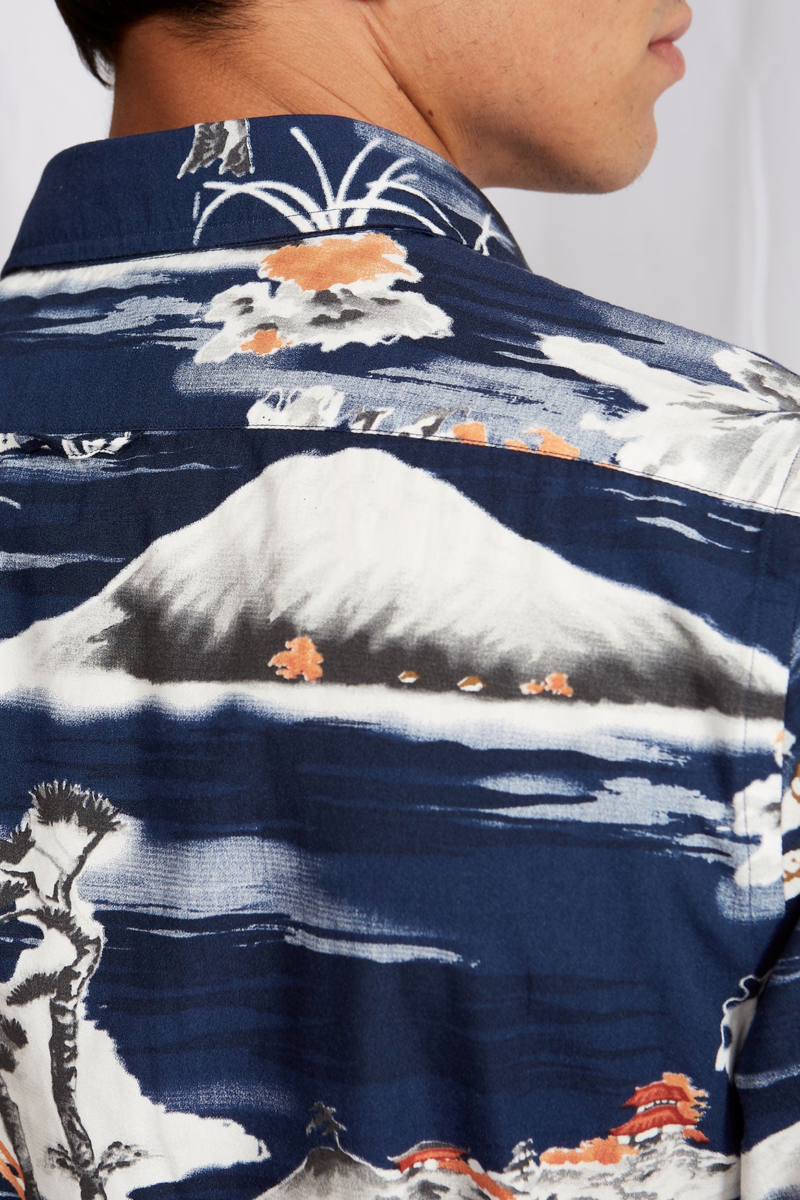Liberty cotton rayon hawaiian navy print 1103