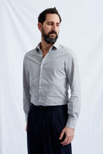 Liberty SUPIMA blue stripe cotton 2205