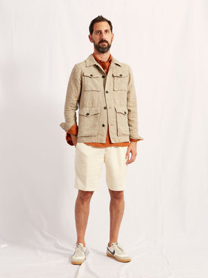 MASAI jacket linen HEMP cotton light brown 2148