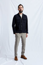 AMEDEO canapa lana cotone navy 2233