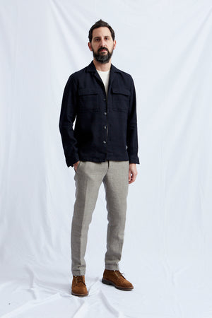 AMEDEO canapa lana cotone navy 2233