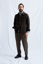 MASAI jacket HEMP WOOL cotton brown 2226
