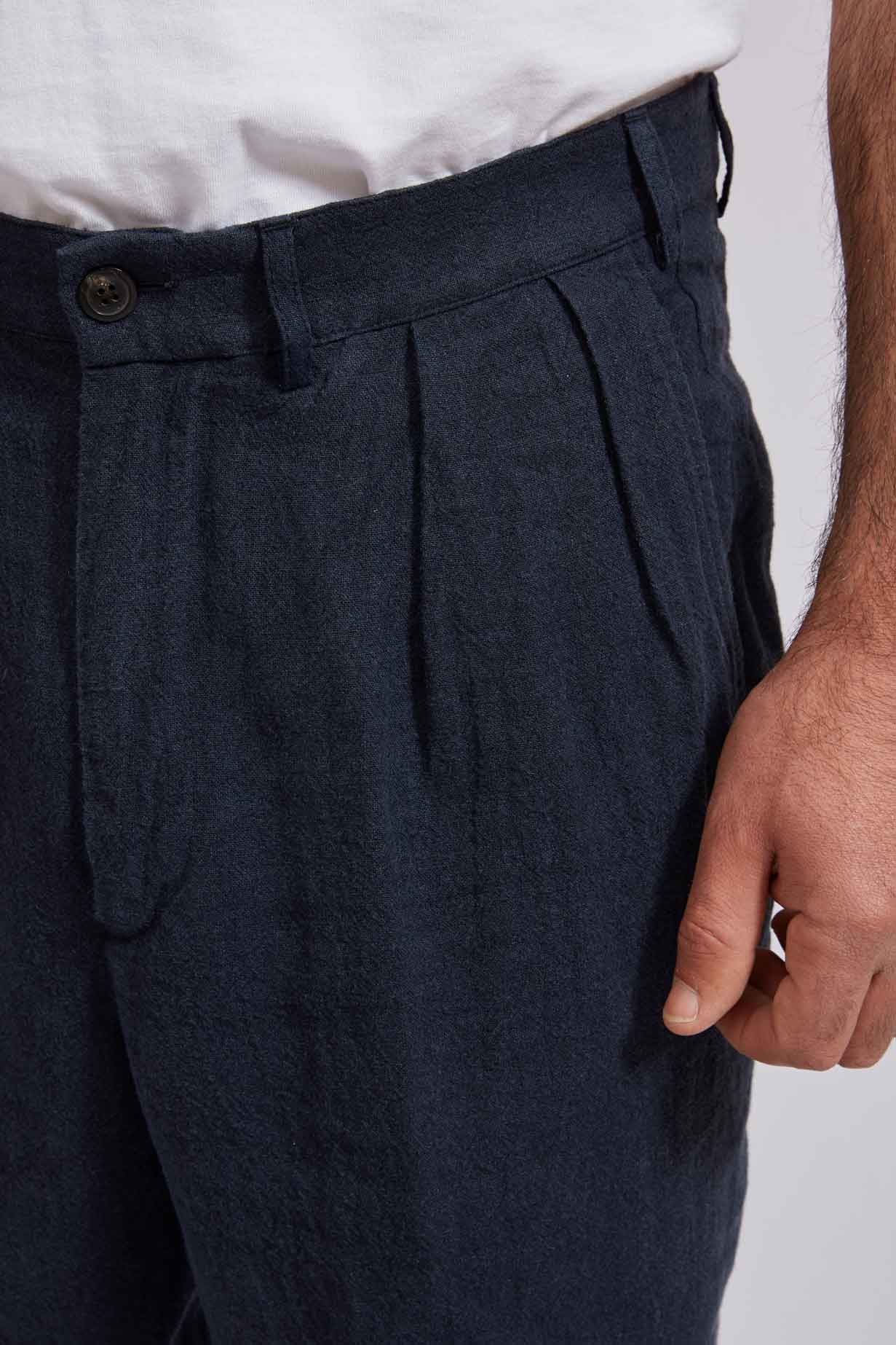 LUCIO Japanese gabardine navy 3132