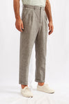 LUCIO hemp cotton gray herringbone 3139