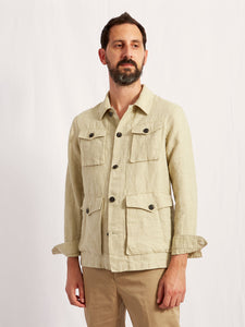 MASAI jacket linen HEMP cotton light salvia 2147