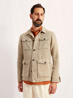 MASAI jacket linen HEMP cotton light brown 2148
