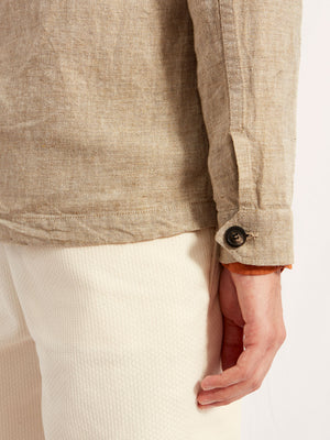 MASAI jacket linen HEMP cotton light brown 2148