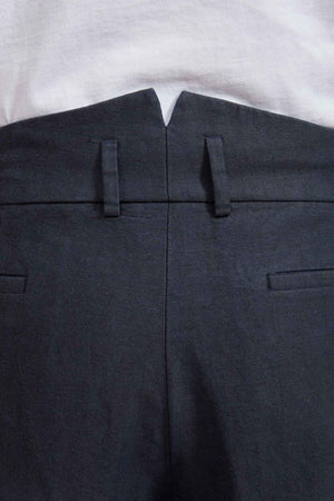 MINIERA hemp cotton herringbone navy 3136