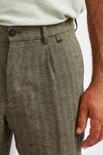 MINIERA hemp cotton herringbone green 3137