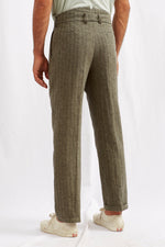 MINIERA hemp cotton herringbone green 3137